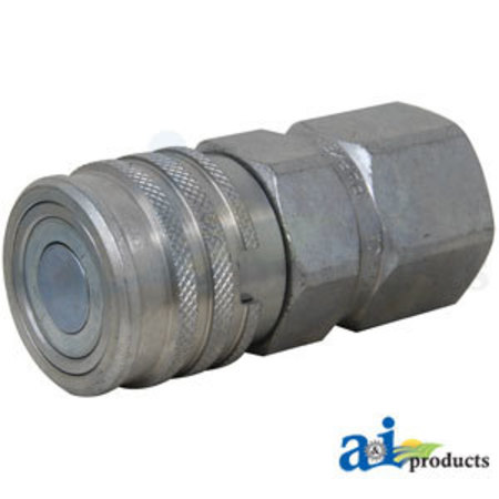 A & I Products Coupler, Female Flat Face;  FEM Series, ISO16028 6" x4" x1" A-FEM-501-8FP-NL-P